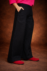 Women’s Pure Linen Single Pleated Trousers