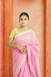 Maheshwari Silk Cotton Saree – Light Pink | Traditional handloom Weave