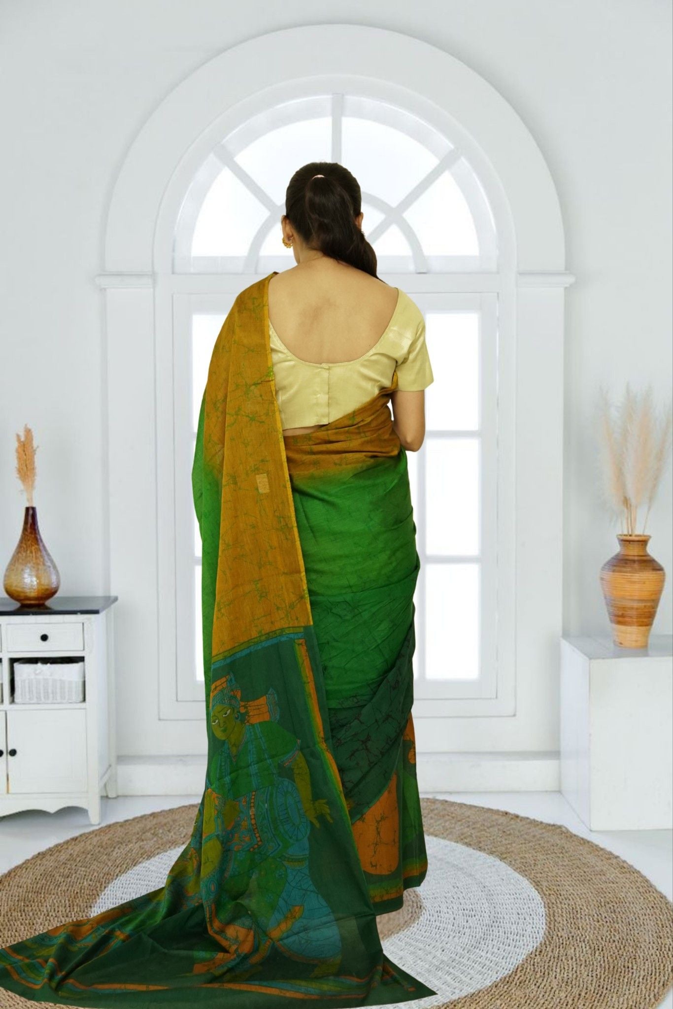 Ranipur Cotton Voile Saree – Green
