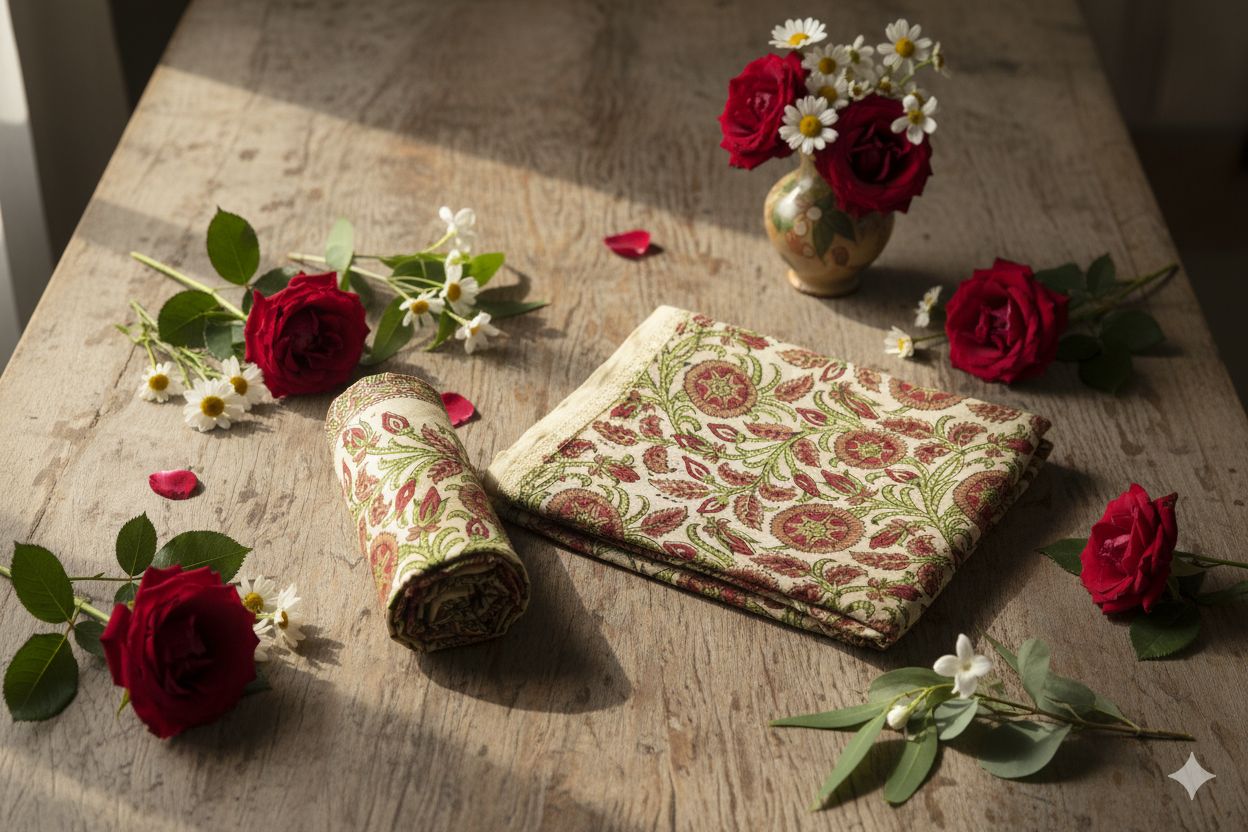 Chanderi Silk Cotton Kalakari Suit – Cream