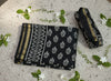 Chanderi Silk Cotton Dabu Print Suit – Black