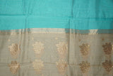 Chanderi Silk Cotton Suit (2 Piece ) – Sky Blue & Cream