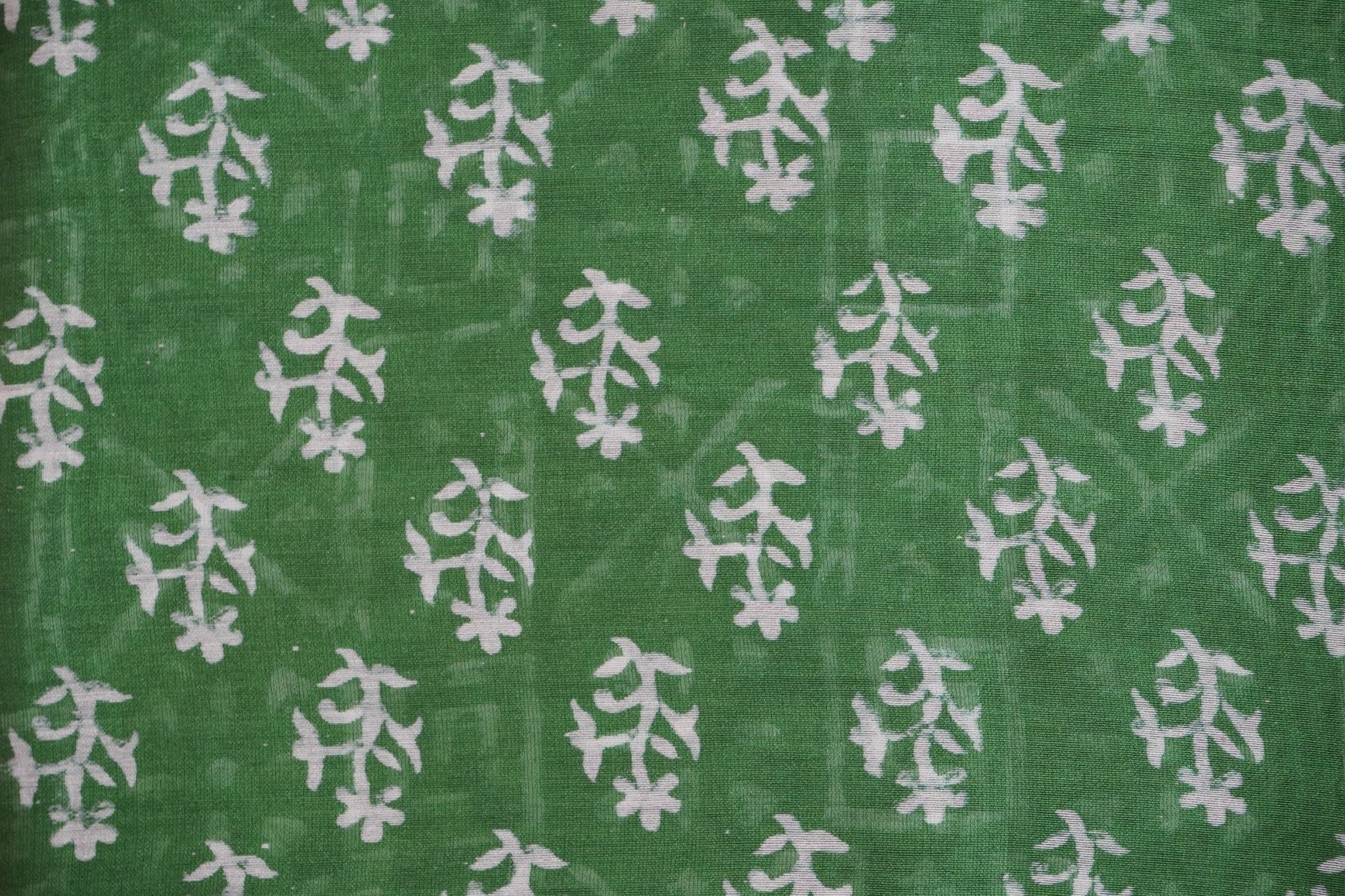 Chanderi Silk Cotton Dabu Print Suit Set – Green