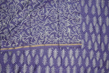 Chanderi Silk Cotton Dabu Print Suit – Dark Indigo