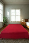 Kachha Suti Handwoven King Size Bedsheet / Bedcover – Red