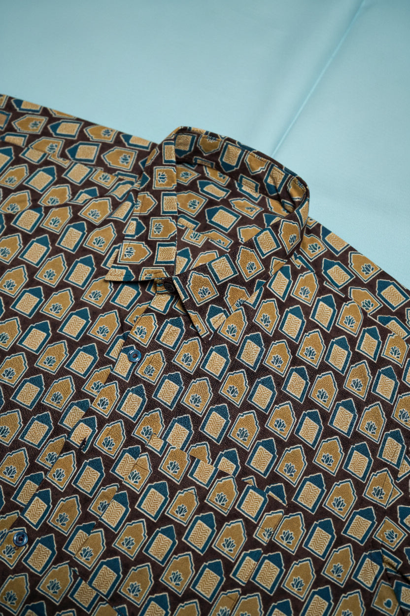 Mix Cotton Printed Men’s Shirt