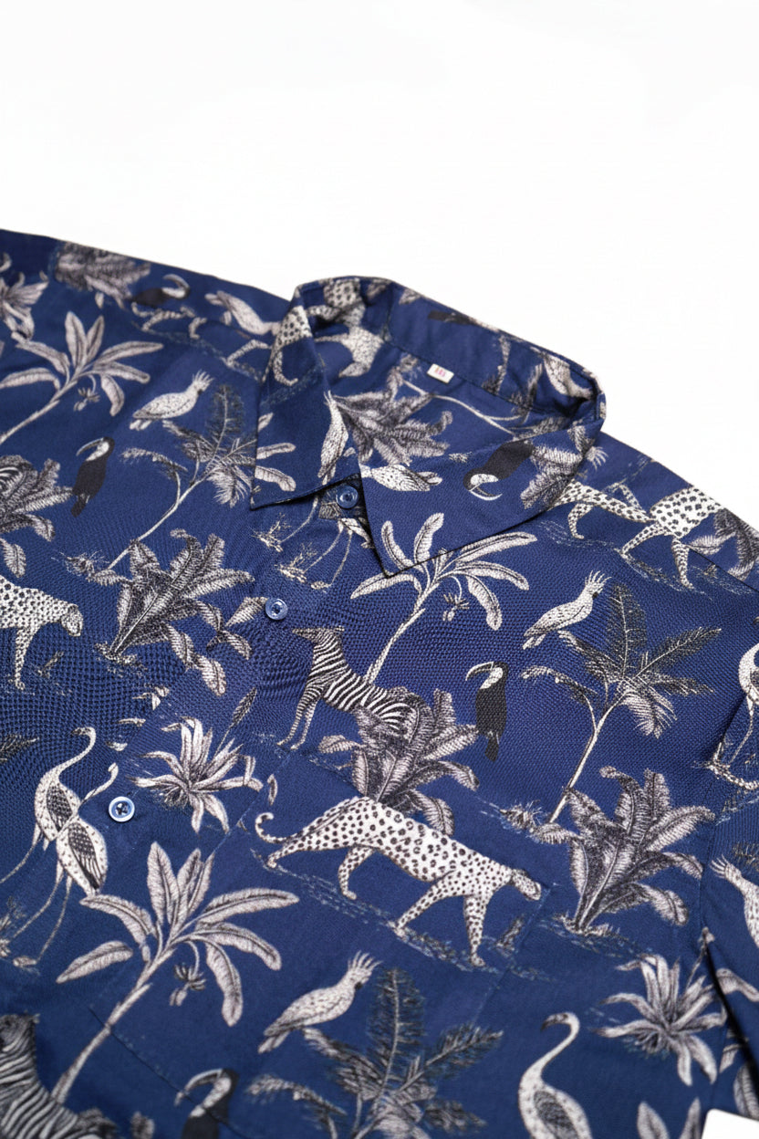 Mix Cotton Jungle Printed Men’s Shirt