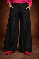 Women’s Pure Linen Single Pleated Trousers
