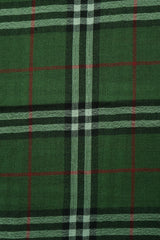 Pure Pashmina Dark Green Shawl Classic Check Pattern