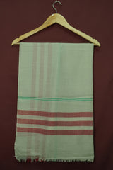 Pure Pashmina Light Grey ShawlClassic Striped Pattern