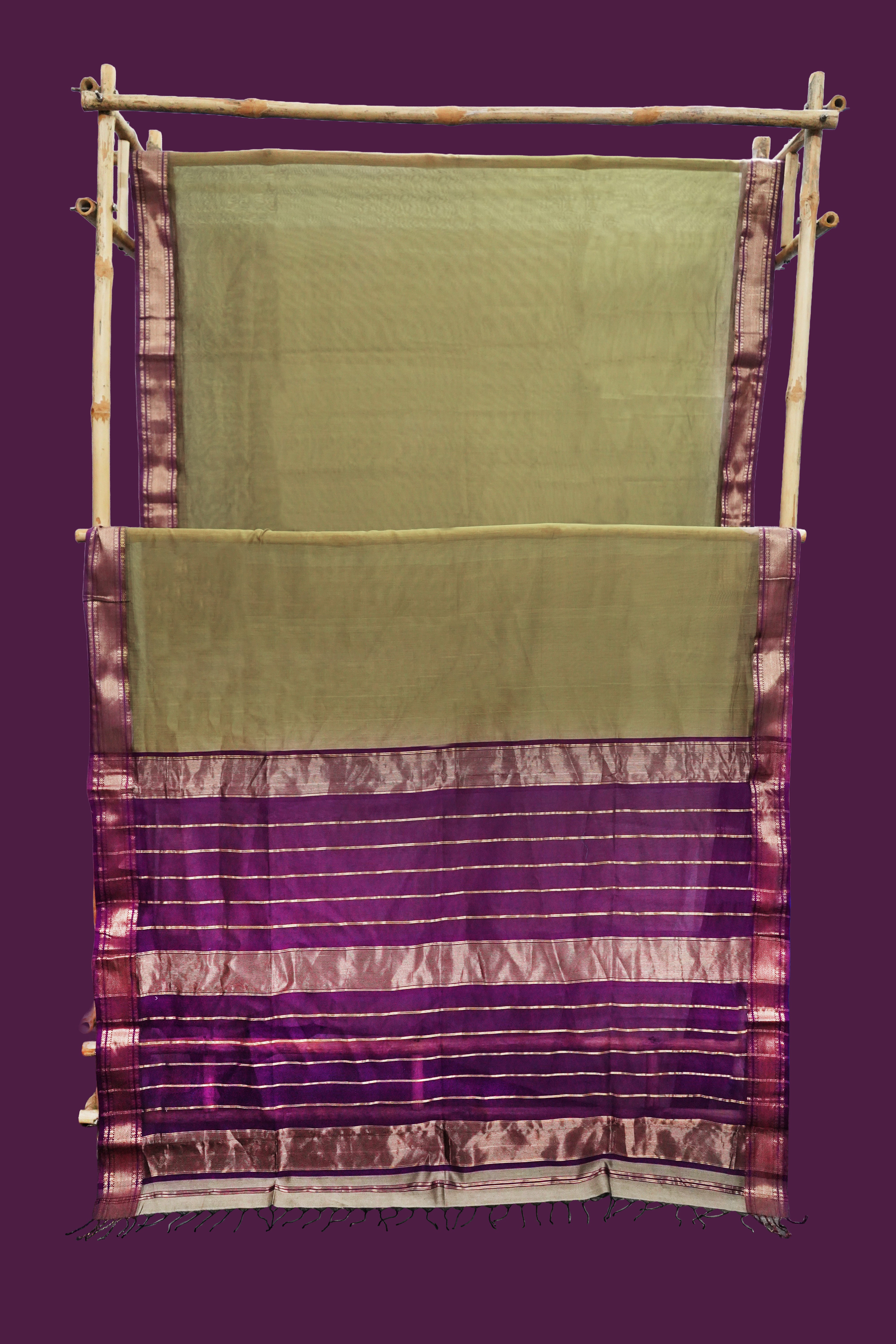 Maheshwari Cotton Silk Saree with Eye Border