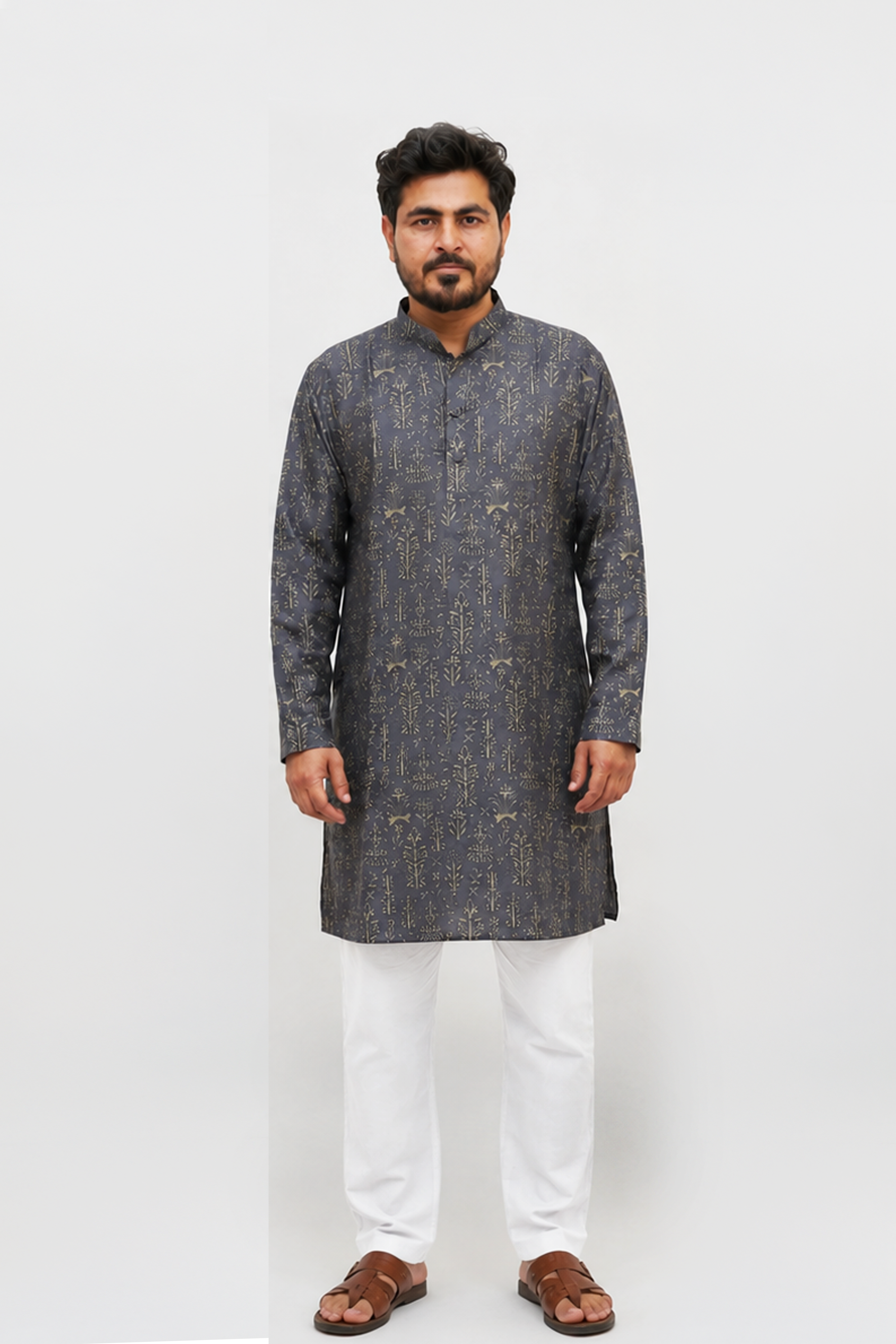 Pure Chanderi Silk Men's Kurta