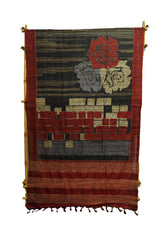 Pure Kosa Silk Saree with Hand Kantha Work
