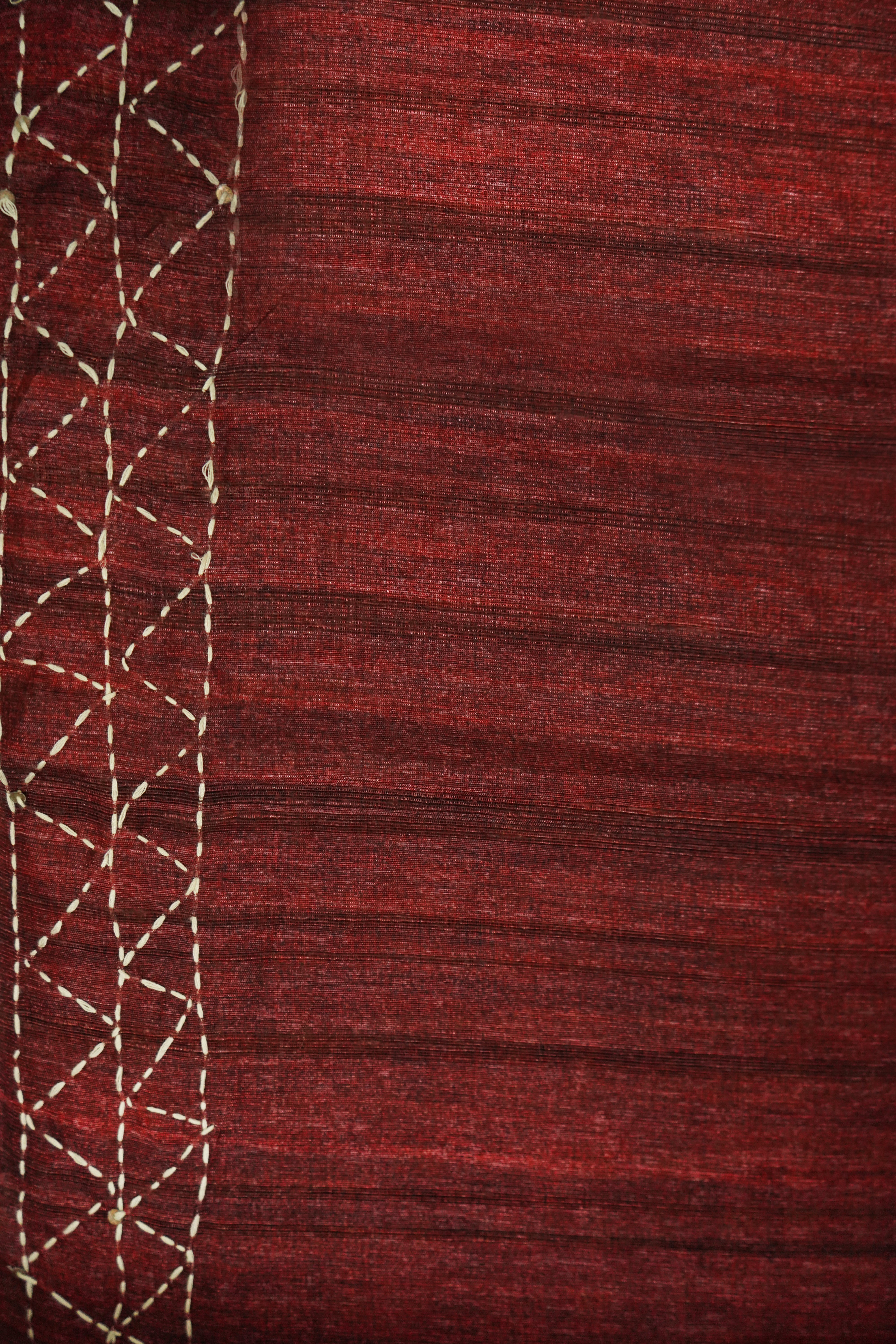 Pure Kosa Silk Saree with Hand Kantha Work
