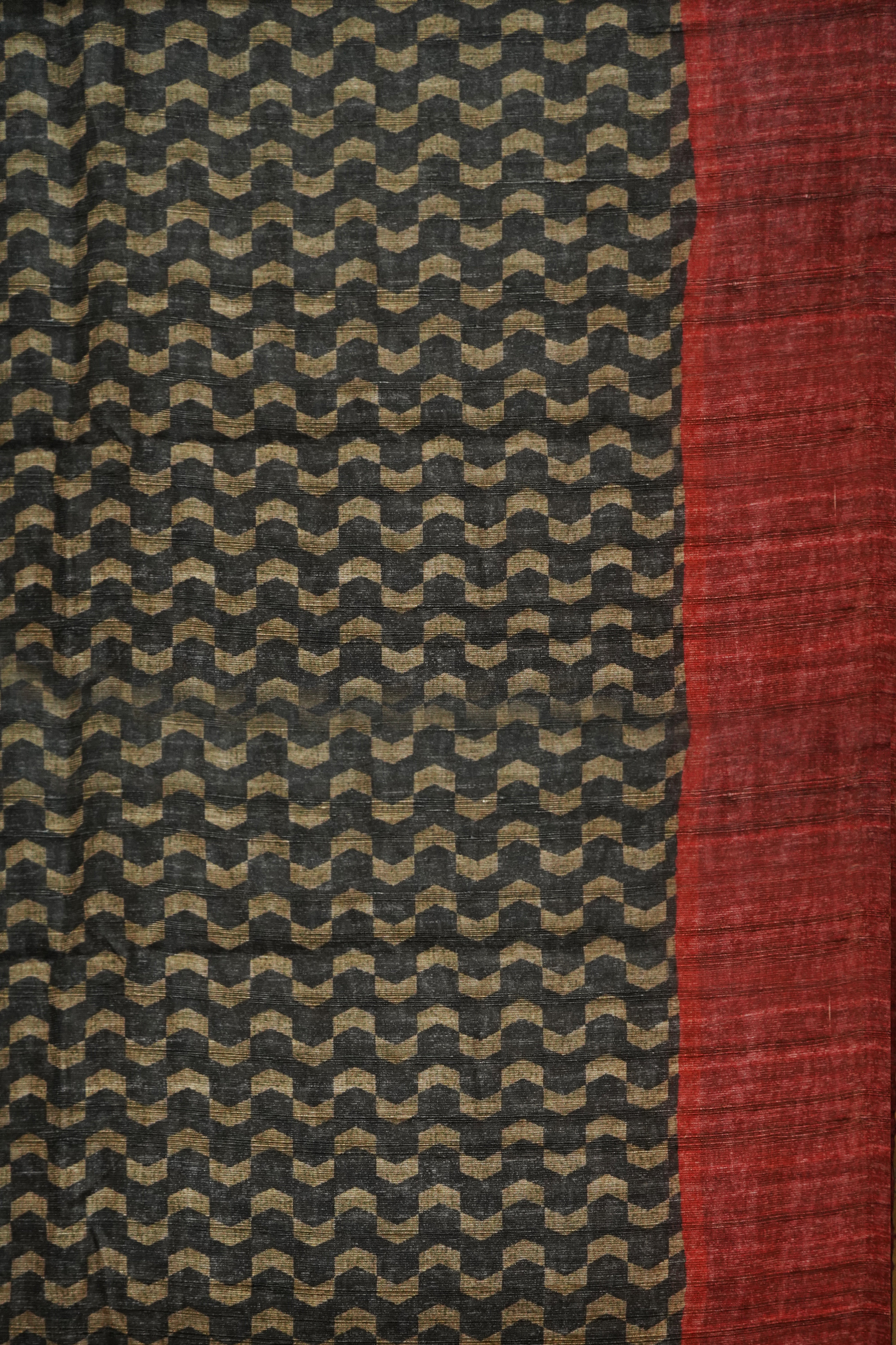 Pure Kosa Silk Saree with Hand Kantha Work
