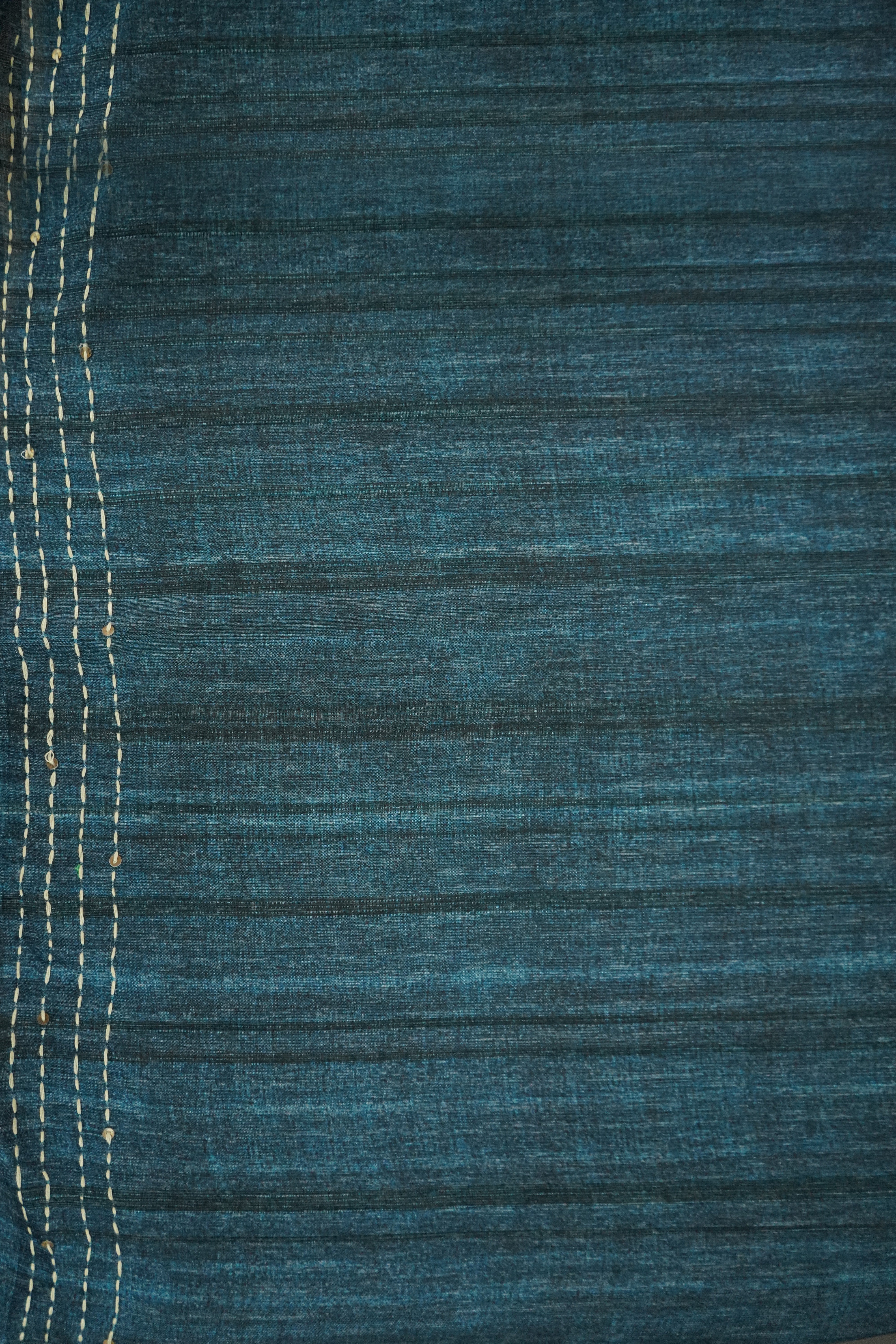 Pure Kosa Silk Saree with Hand Kantha Work