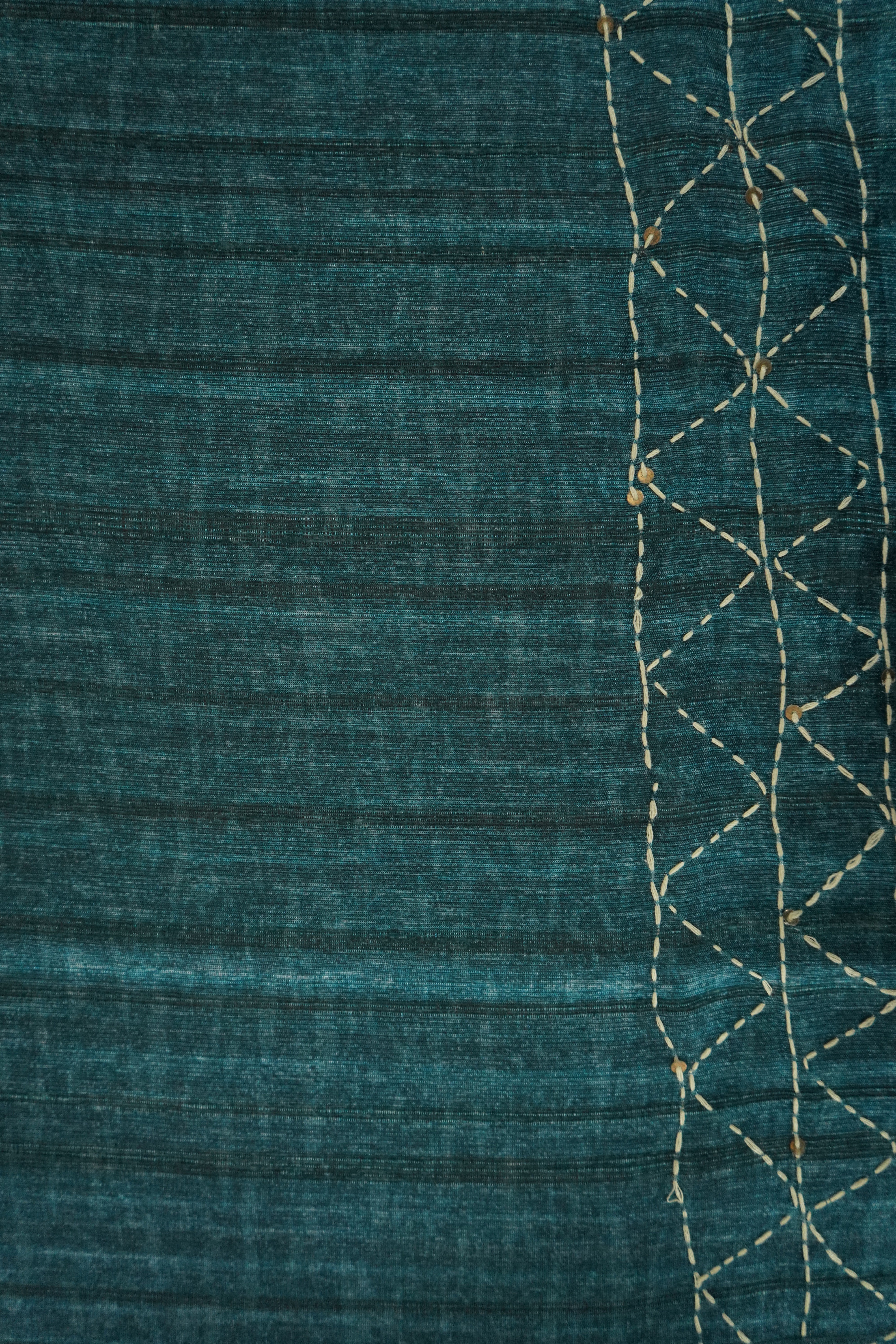 Pure Kosa Silk Saree with Hand Kantha Work