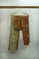 Reversible Pure Silk Kantha Work Dupatta