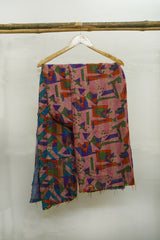 Reversible Pure Silk Kantha Work Dupatta