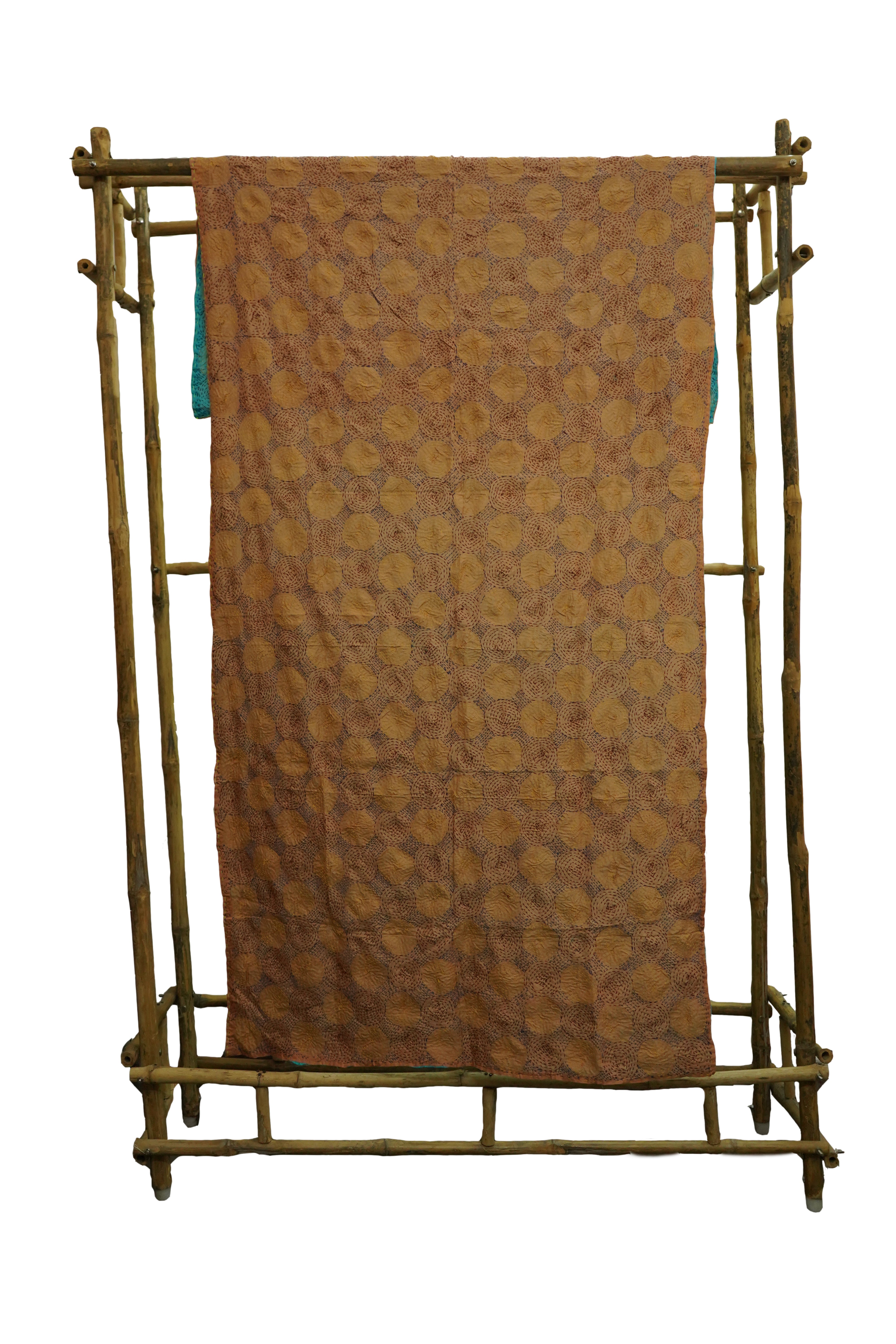 Reversible Handcrafted Kantha Work Silk Dupatta