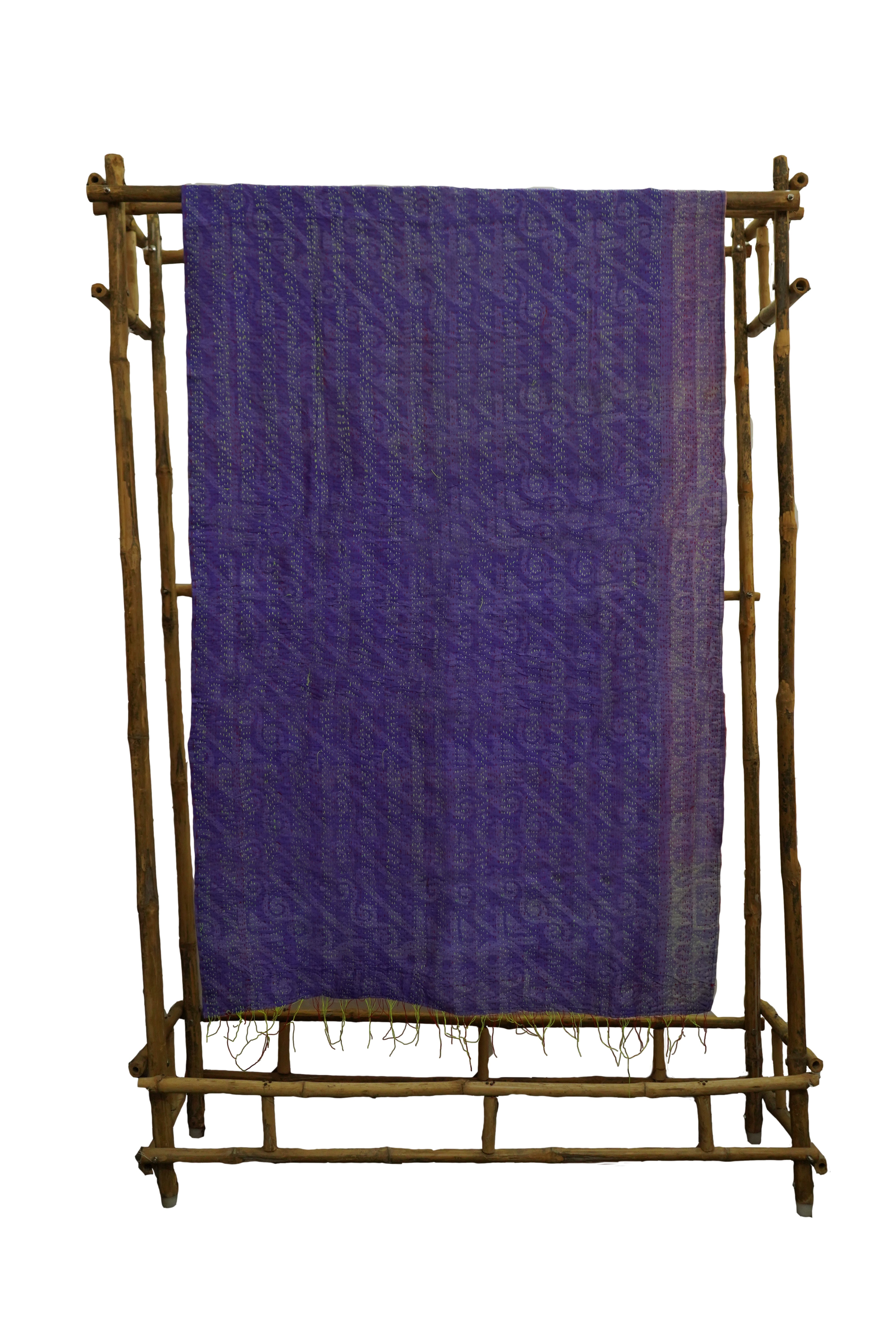 Reversible Pure Silk Kantha Handcrafted Dupatta