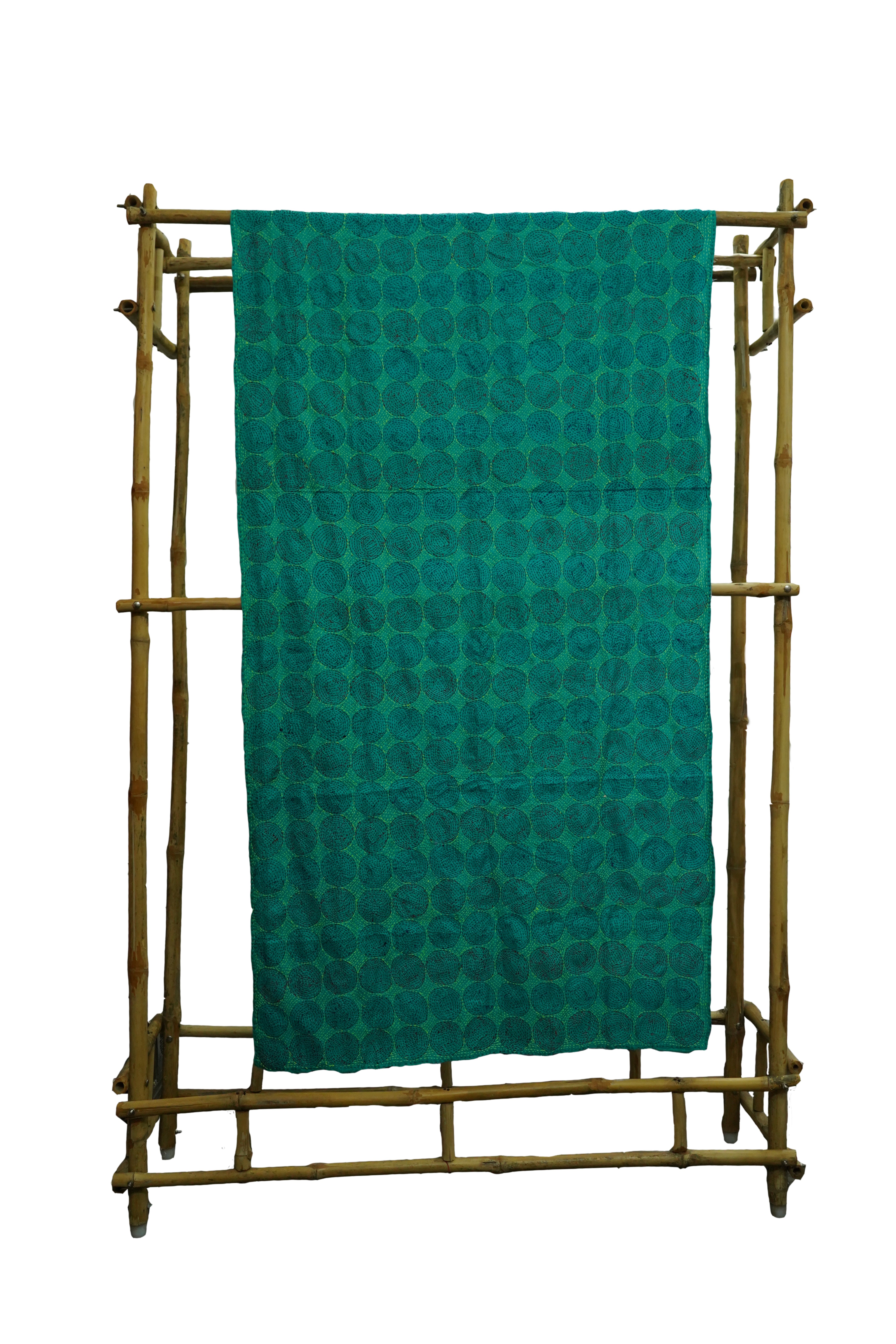 Reversible Pure Silk Kantha Work Dupatta