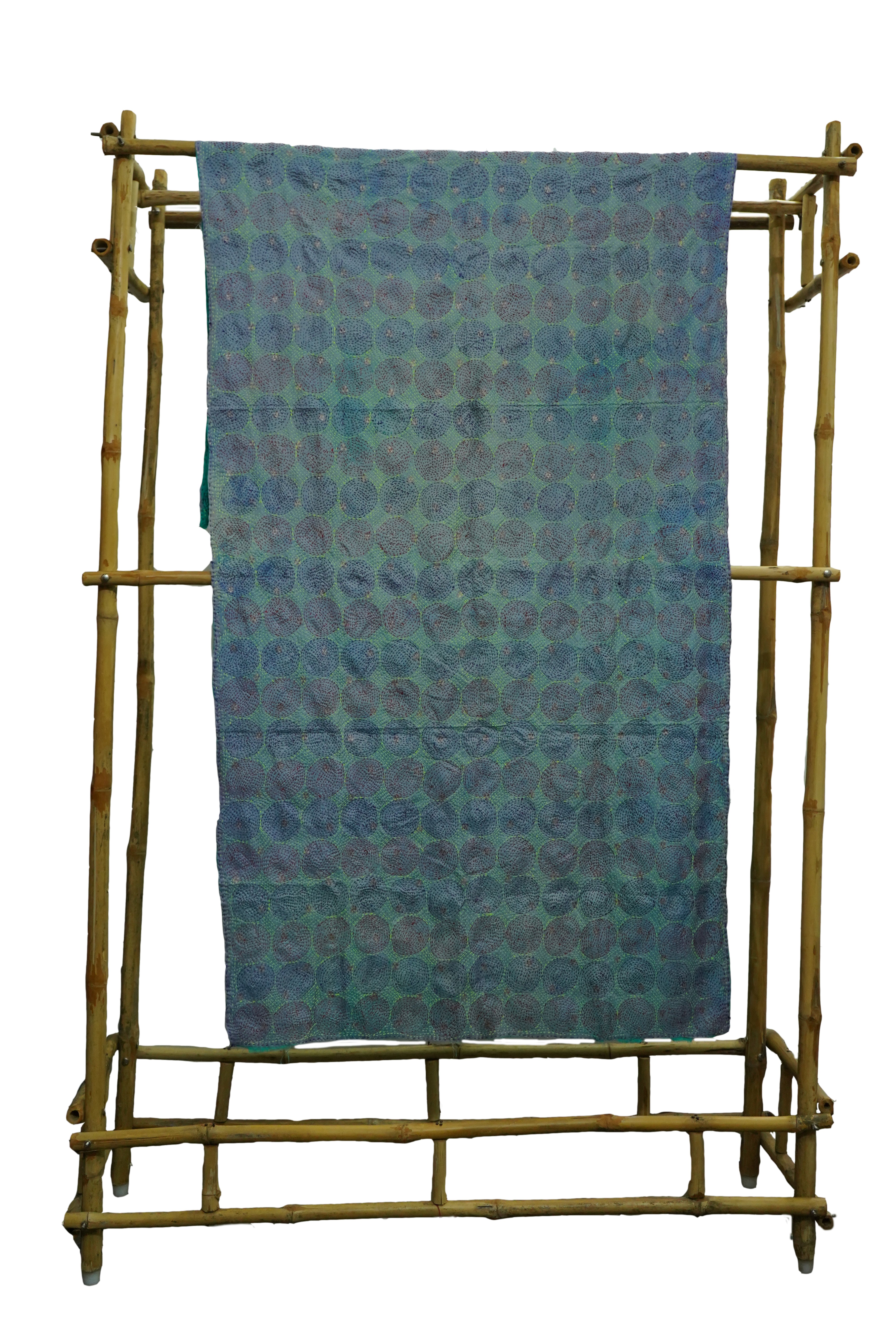 Reversible Pure Silk Kantha Work Dupatta