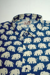Men's Pure Cotton Elephant Print Shirt