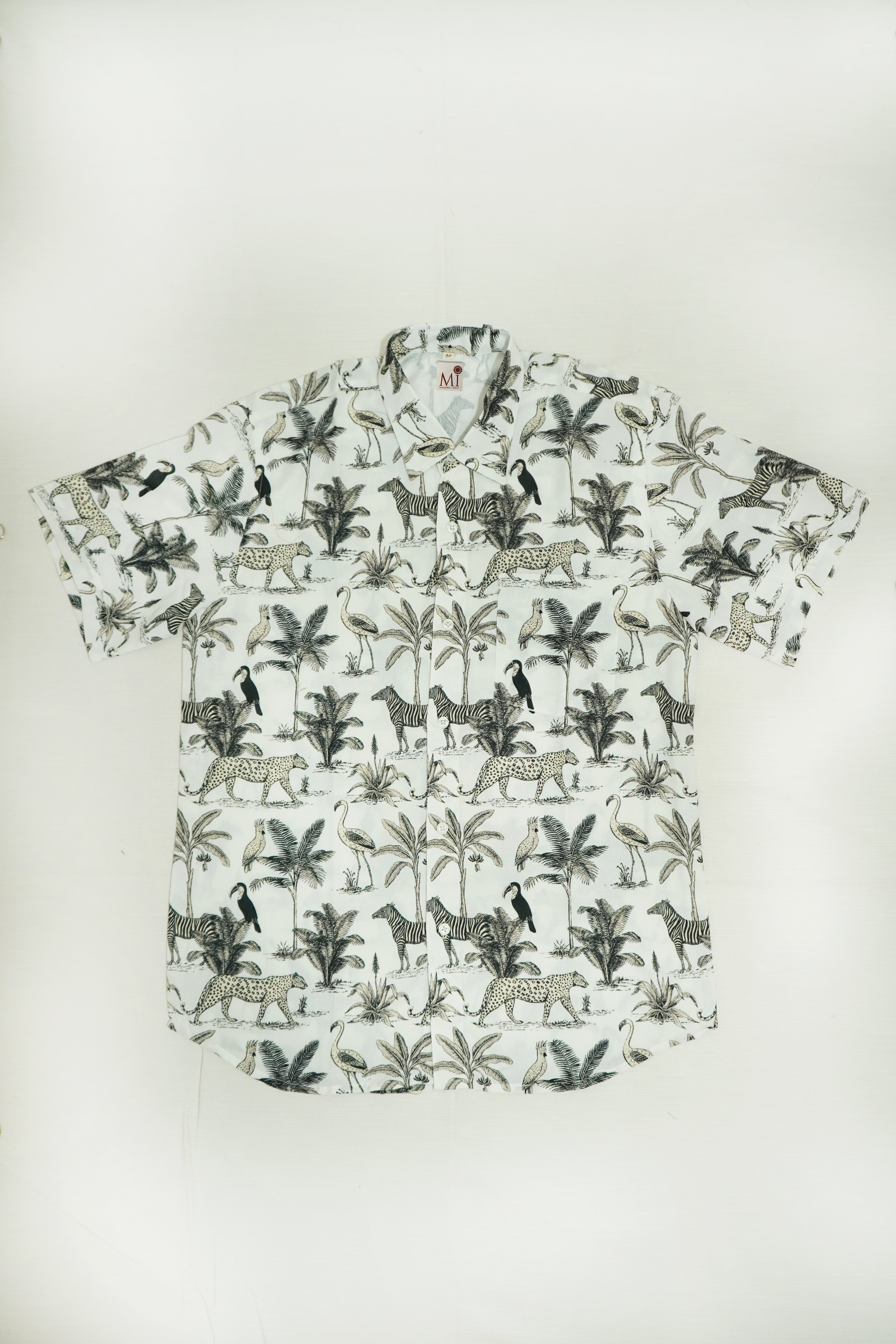 Mix Cotton Jungle Printed Men’s Shirt