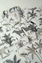 Mix Cotton Jungle Printed Men’s Shirt