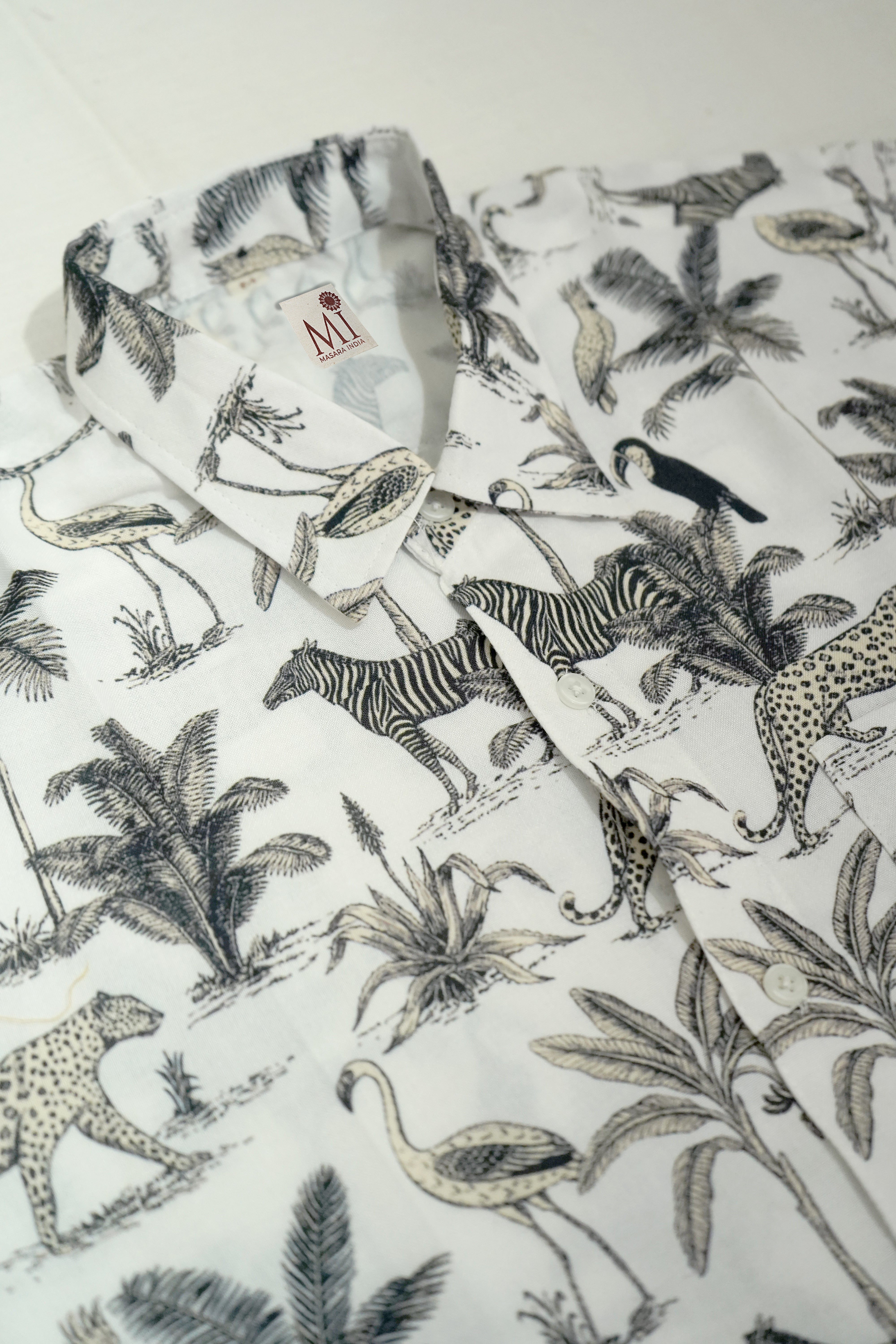 Mix Cotton Jungle Printed Men’s Shirt