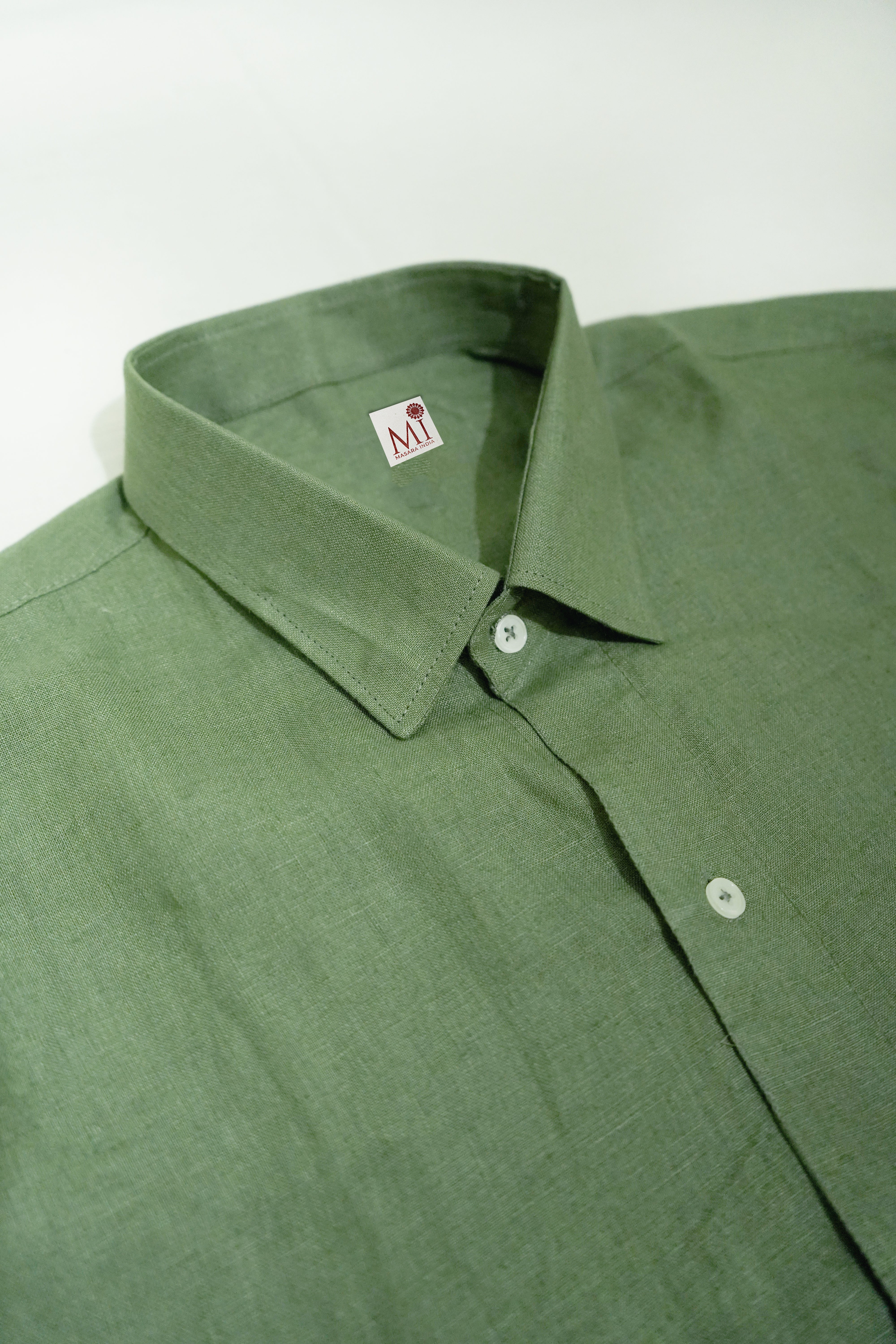 Men's Pure Linen Full Sleeve Regular Fit Shirt