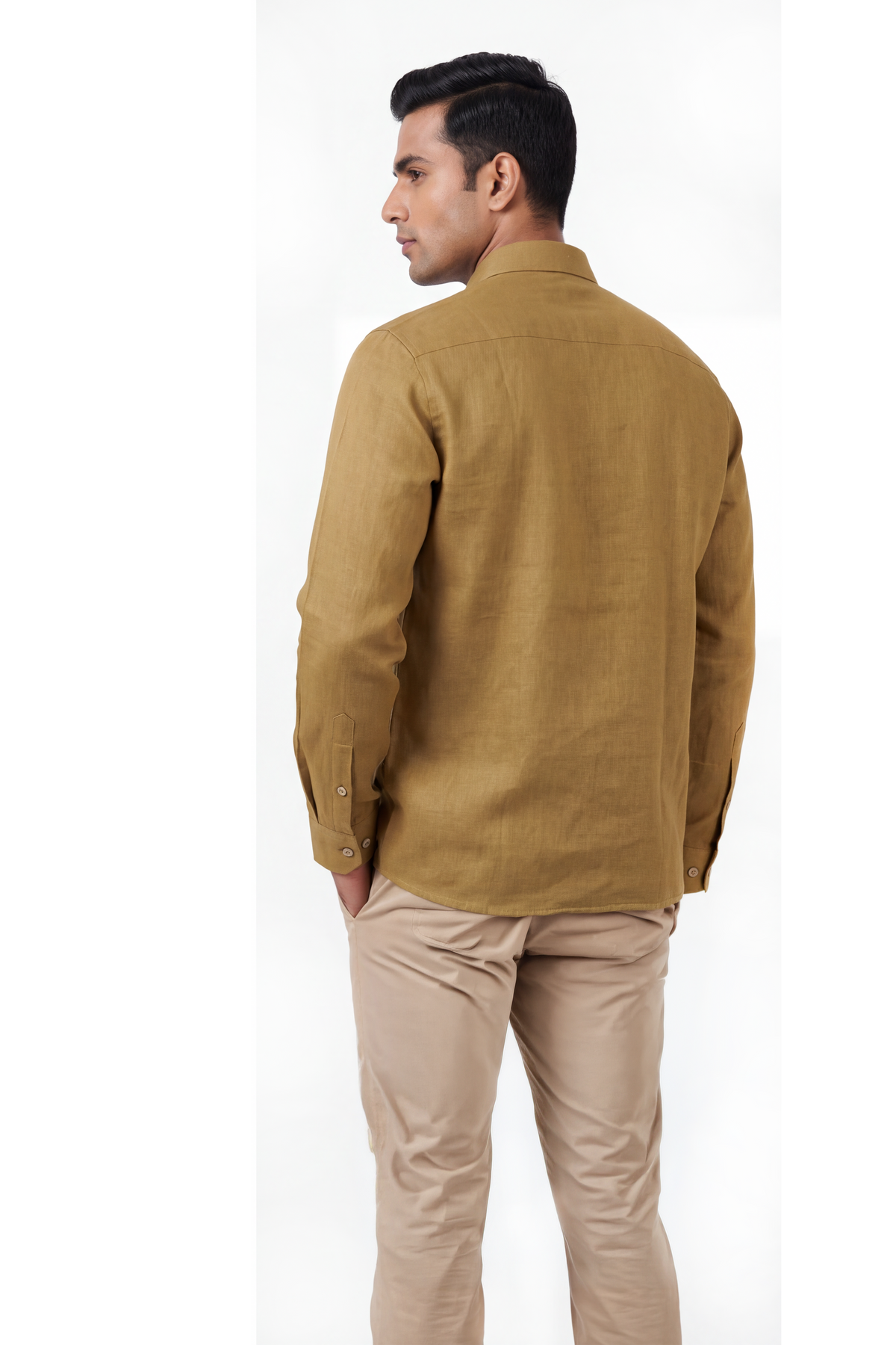 Men's Pure Linen Full Sleeve Regular Fit Shirt