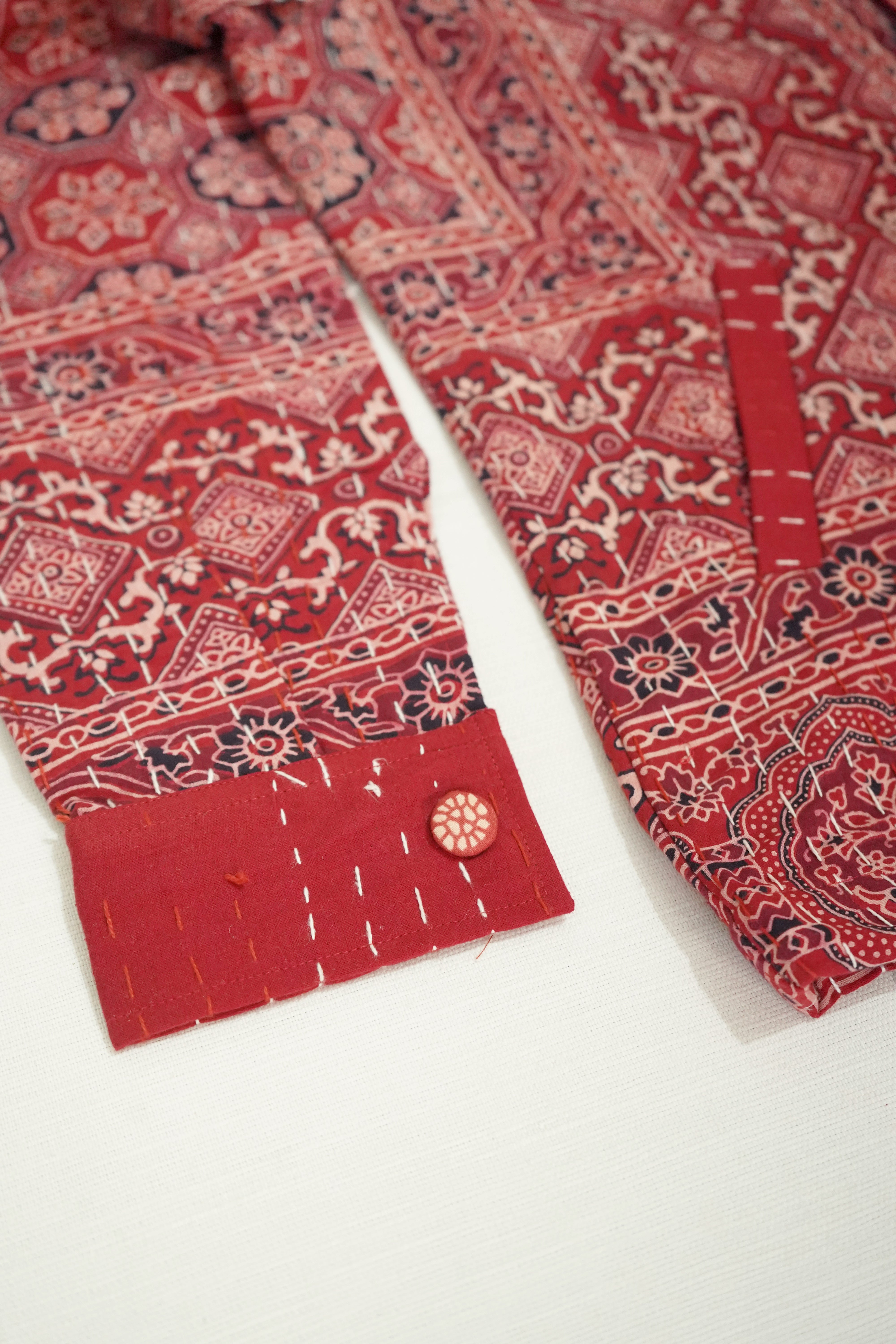 Ajrakh Kantha Jacket