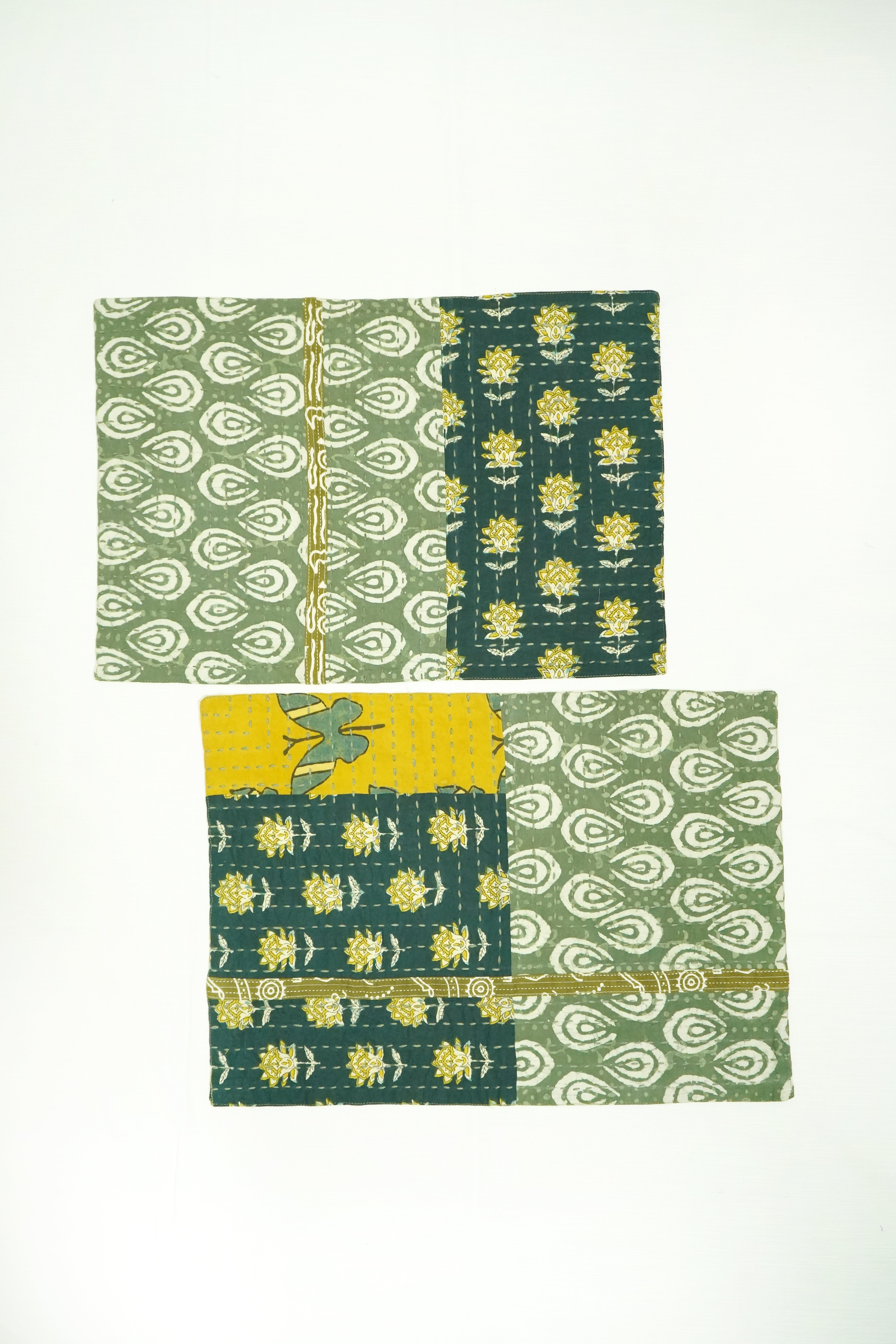 Handcrafted Kantha Work Dining Table Placemats – Set of 2