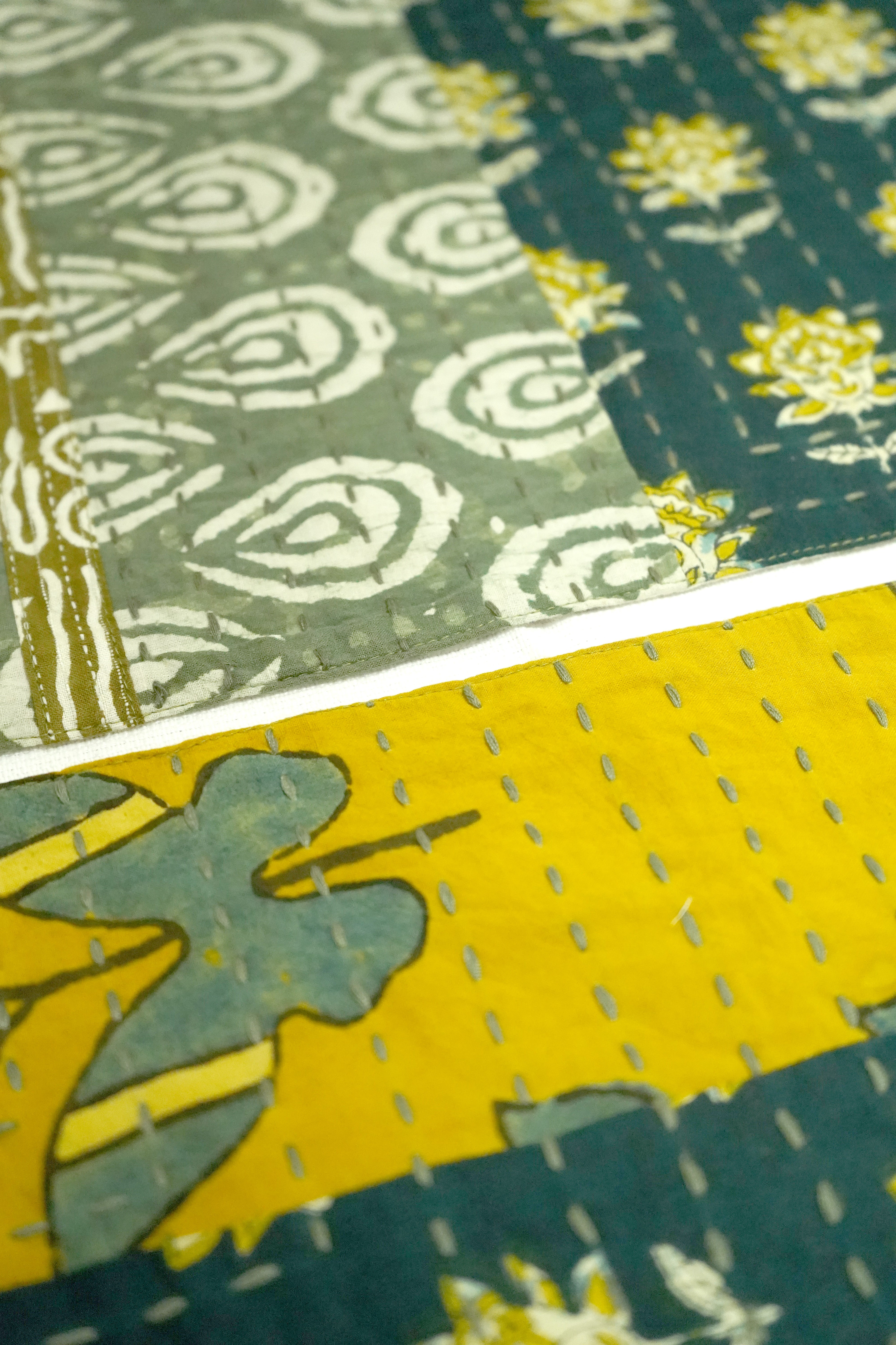 Handcrafted Kantha Work Dining Table Placemats – Set of 2