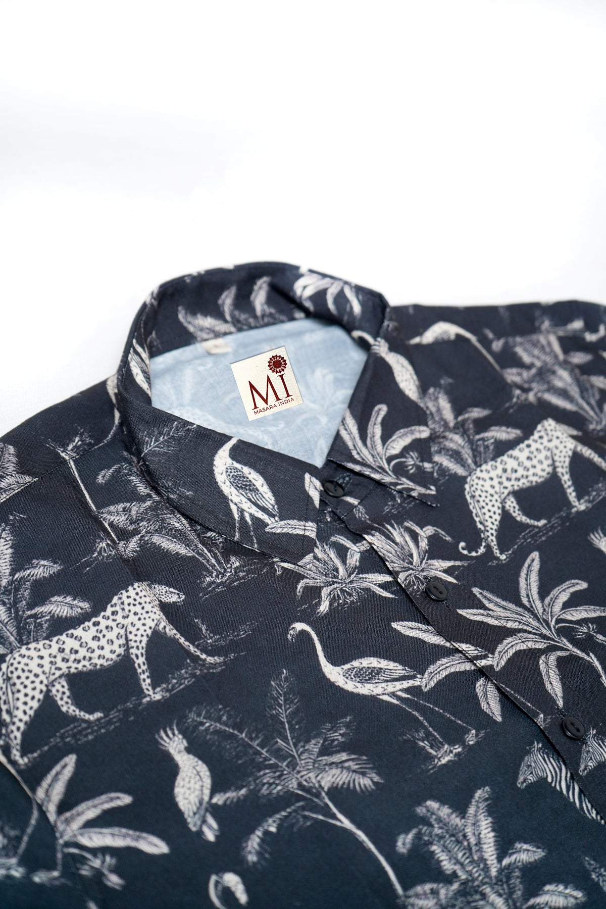 Mix Cotton Jungle Printed Men’s Shirt