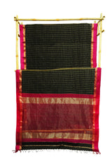 Maheshwari Cotton Silk Silk Border Check Saree