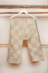 Reversible Handcrafted Kantha Work Silk Dupatta