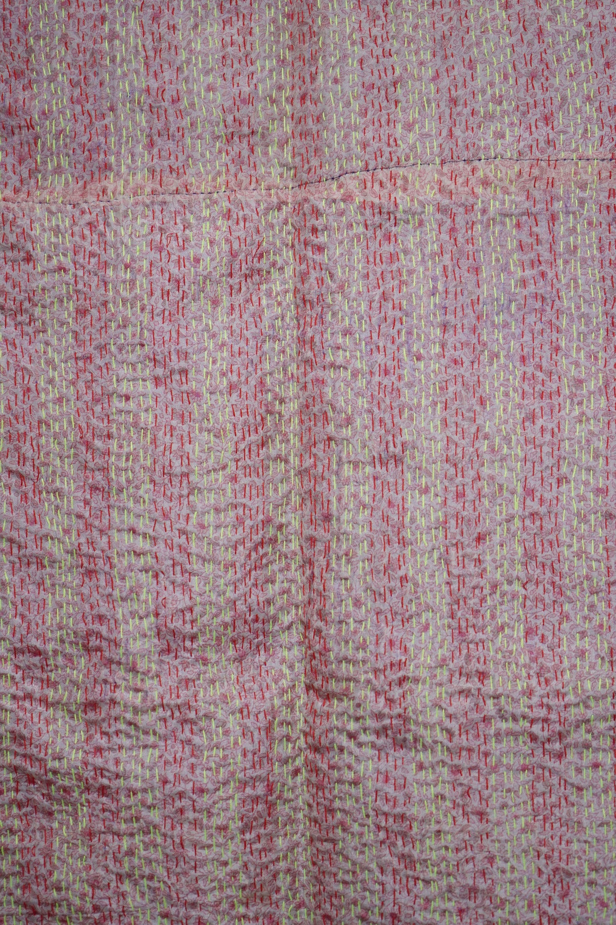 Reversible Pure Silk Kantha Handcrafted Dupatta