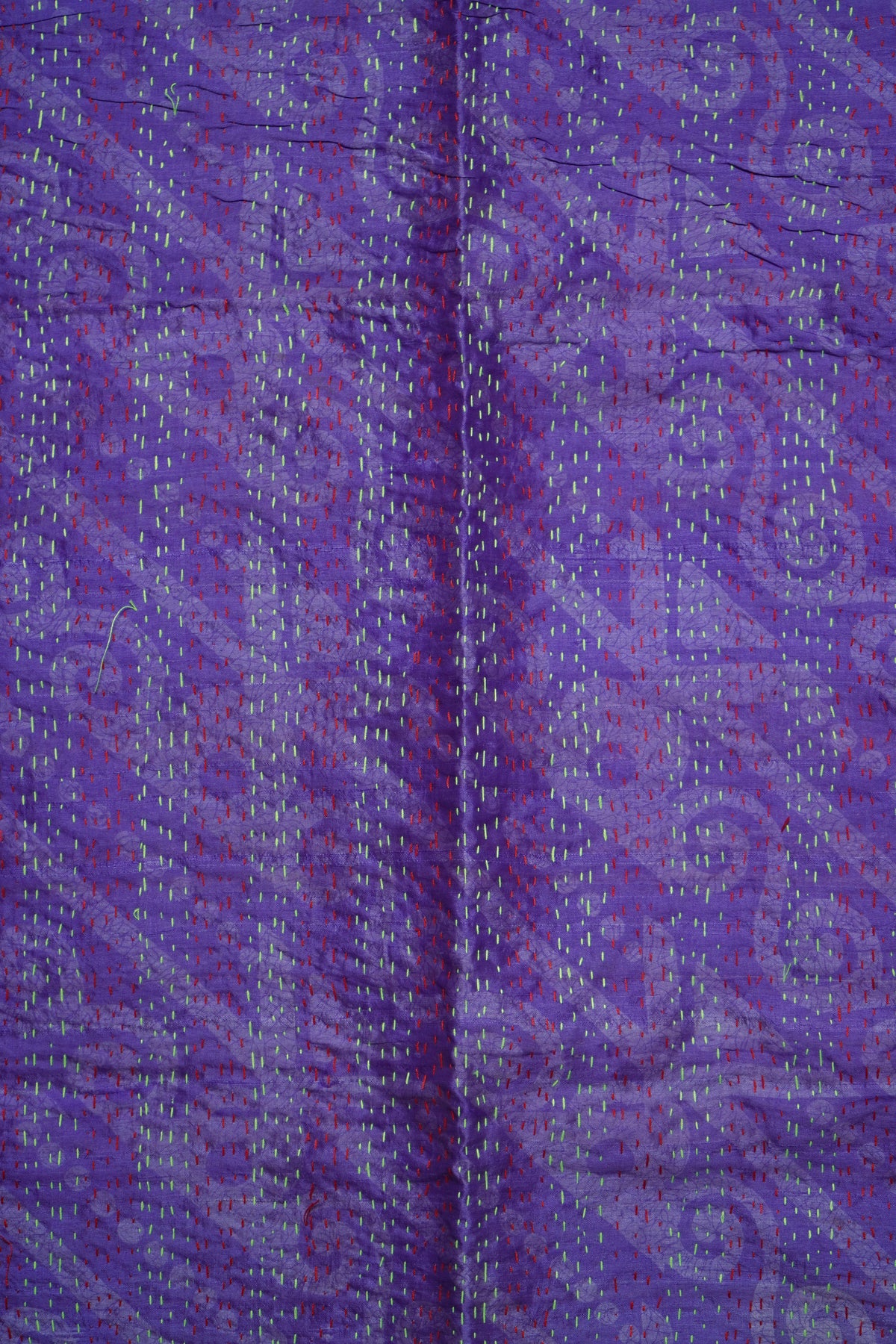 Reversible Pure Silk Kantha Handcrafted Dupatta
