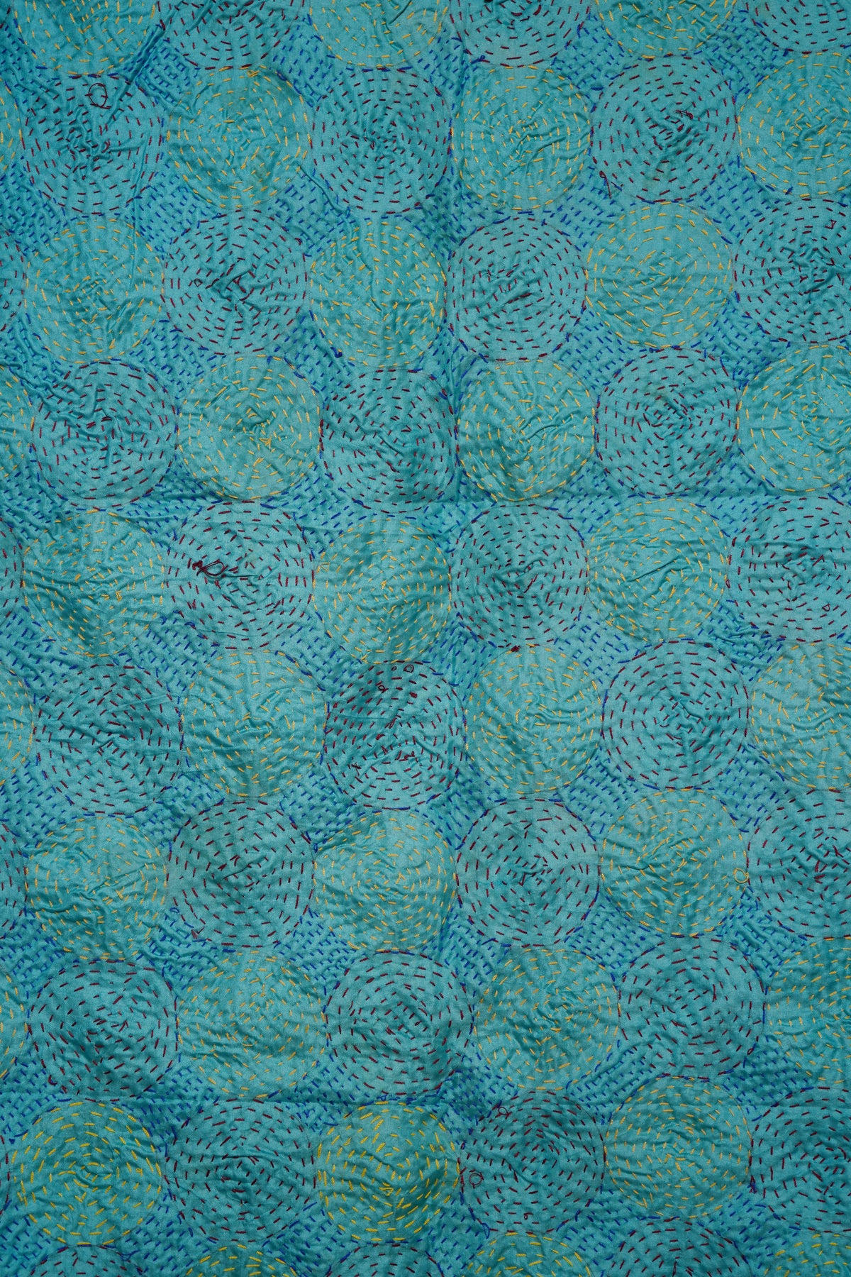 Reversible Handcrafted Kantha Work Silk Dupatta