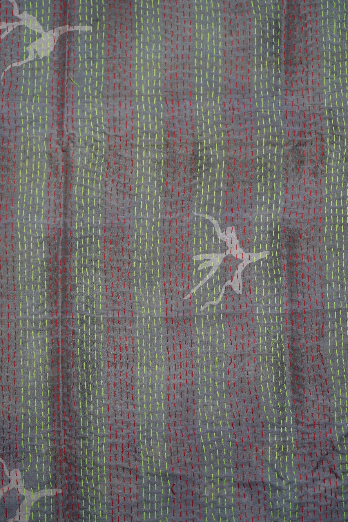 Reversible Handcrafted Silk Kantha Dupatta