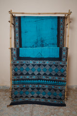 Chanderi Silk Cotton Printed Saree with Blouse Piece