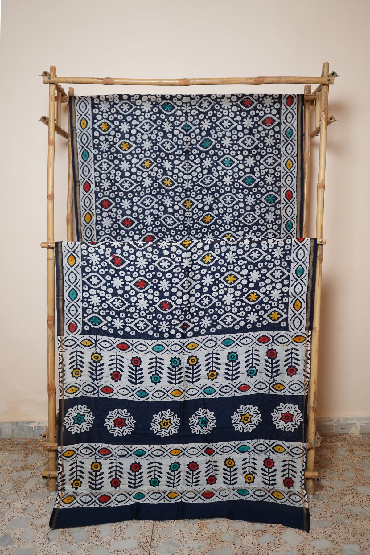 Chanderi Silk Cotton Printed Saree with Blouse Piece