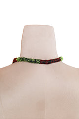 Handmade Recycled Silk Bead Necklace