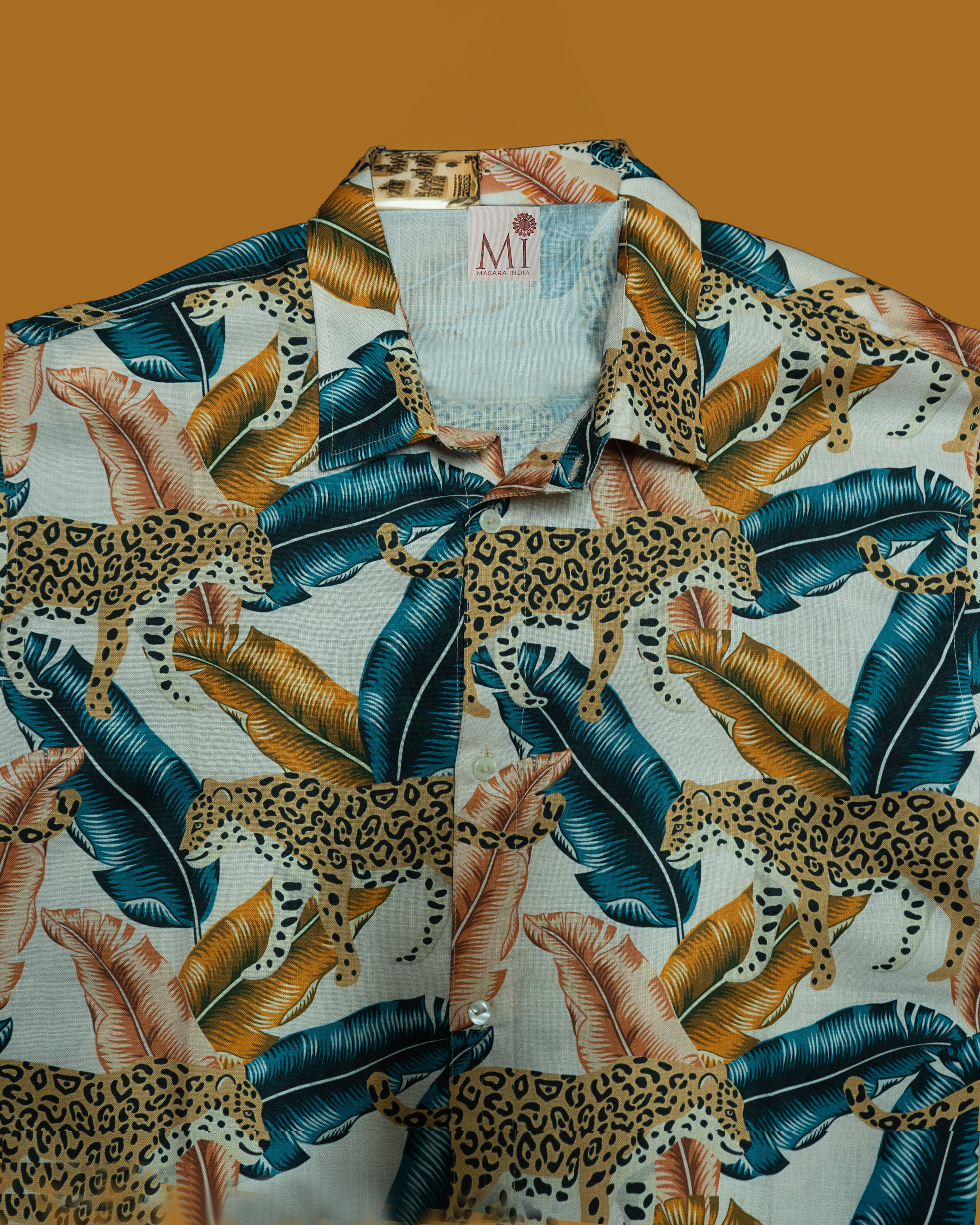 Men's Mix Cotton Printed Shirt