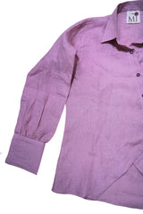 Women’s Pure Linen Dusty Pink Shirt – Elegant Casual Summer Wear
