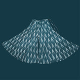 Women’s Pure Cotton Ikat Teal Flared Trousers