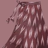 Women’s Pure Cotton Ikat Teal Flared Trousers